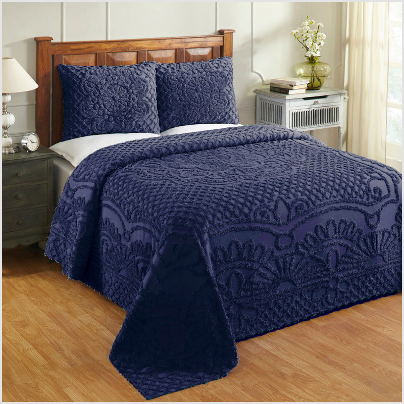 Better Trends Bedspreads 100 Cotton Oversized Coverlet Chenille Bedspread Set Reviews Wayfair